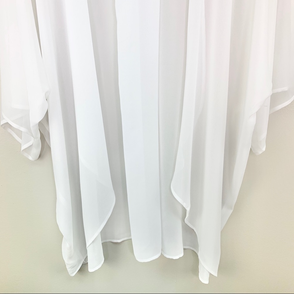Nordstrom Chiffon Cardigan White One Size - Picture 5 of 8